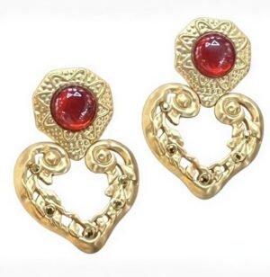 Goldplated Crystal Flower Leverback Earrings